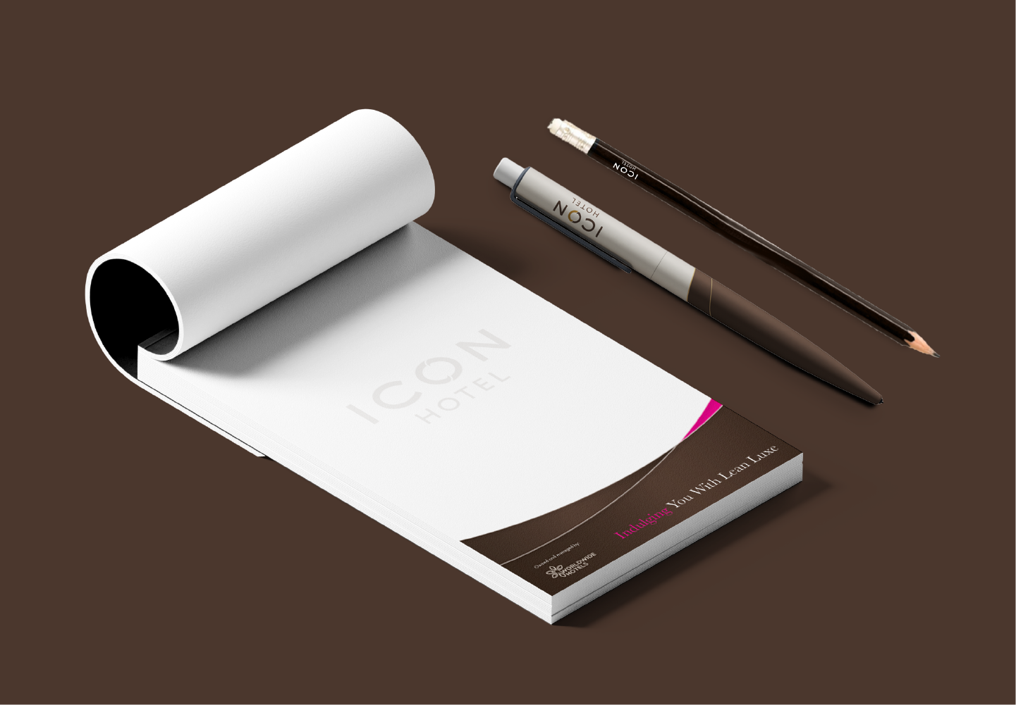 hotel branding stationary